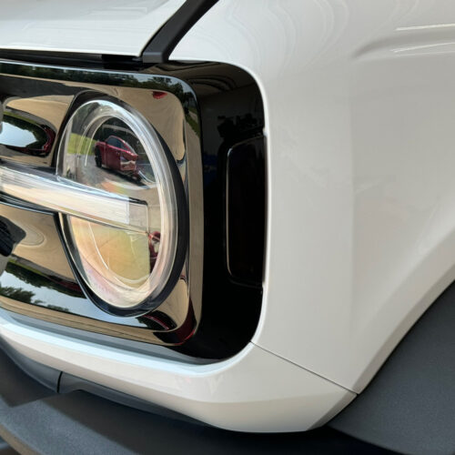 Crux Moto Headlight Side Vinyl Tint Overlay Dark Smoke 20% compatible with Ford Bronco 2021 + - Image 2
