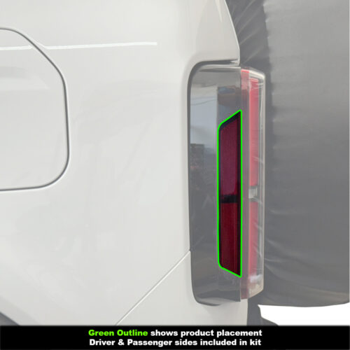 Crux Moto Tail Light Side Vinyl Tint Overlay Light Smoke 50% compatible with Ford Bronco 2021 + - Image 3