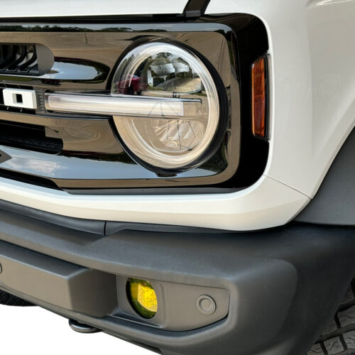 Crux Moto Fog Light Vinyl Tint Overlay Yellow compatible with Ford Bronco 2021 + - Image 2