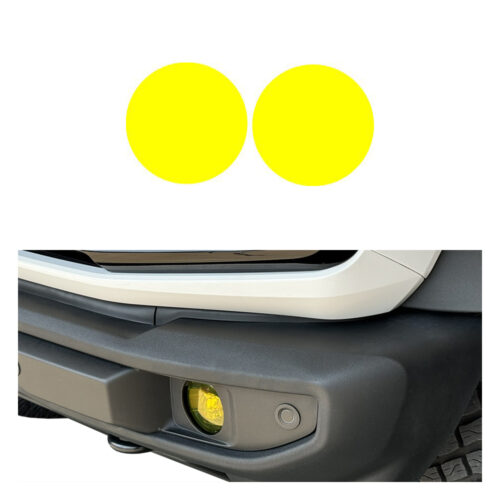 Crux Moto Fog Light Vinyl Tint Overlay Yellow compatible with Ford Bronco 2021 + - Image 4