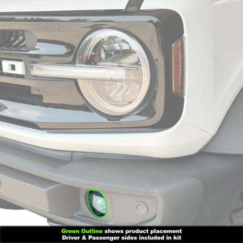 Crux Moto Fog Light Vinyl Tint Overlay Air Blue compatible with Ford Bronco 2021 + - Image 3