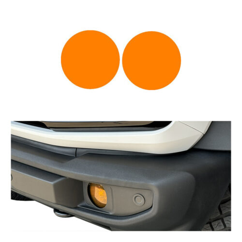 Crux Moto Fog Light Vinyl Tint Overlay Orange/Amber compatible with Ford Bronco 2021 + - Image 4