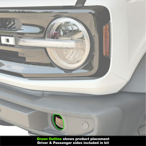 Crux Moto Fog Light Vinyl Tint Overlay Dark Smoke 20% compatible with Ford Bronco 2021 + - Image 3