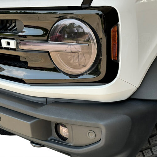 Crux Moto Front End Headlight & Fog Vinyl Tint Overlay Light Smoke 50% compatible with Ford Bronco 2021 + - Image 2