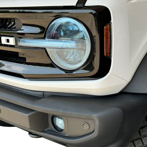Crux Moto Front End Headlight & Fog Vinyl Tint Overlay Air Blue compatible with Ford Bronco 2021 + - Image 4