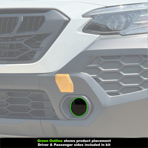 Crux Motorsports Fog Light Tint Overlay Dark Smoke 20% for Subaru Outback & Forester Wilderness 2022 + - Image 6