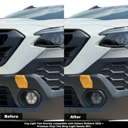 Crux Motorsports Fog Light Tint Overlay Light Smoke 50% for Subaru Outback & Forester Wilderness 2022 + - Image 5