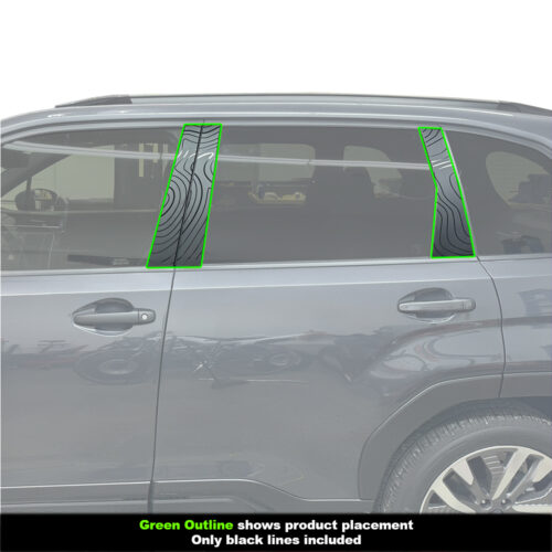 Crux Motorsports B&C Pillar Topographical Overlay for Subaru Forester 2025 + - Image 3