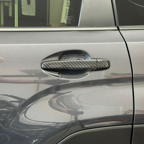 Crux Motorsports Door Handle Wrap Overlay Gloss Black Carbon Fiber for Subaru Forester 2025 + - Image 3