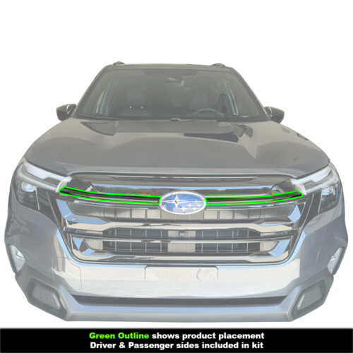 Crux Motorsports Grille Chrome Delete Wrap Overlay Gloss Black for Subaru Forester 2025 + - Image 3