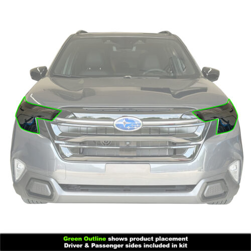 Crux Motorsports Headlight Tint Full Overlay Dark Smoke 20% for Subaru Forester 2025 + - Image 3