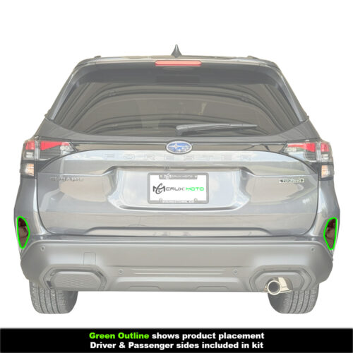 Crux Motorsports Rear Bumper Reflector Tint Overlay Dark Smoke 20% for Subaru Forester 2025 + - Image 3