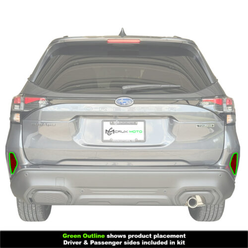 Crux Motorsports Rear Bumper Reflector Tint Overlay Light Smoke 50% for Subaru Forester 2025 + - Image 3