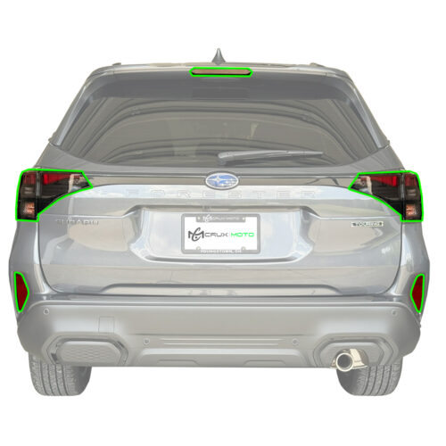 Crux Motorsports Tint Kit Rear Overlay Light Smoke 50% for Subaru Forester 2025 + - Image 3