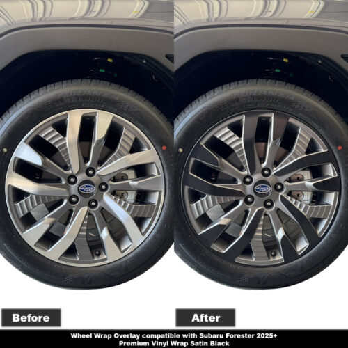 Crux Motorsports Wheel Wrap Overlay Satin Black for Subaru Forester 2025 +