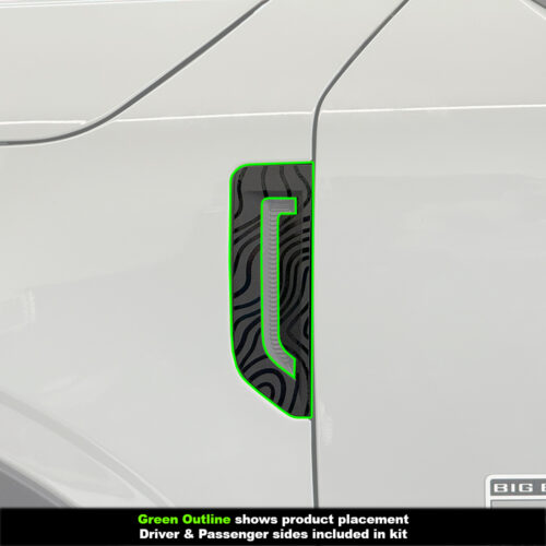 Crux Motorsports Fender Vent Topographical Map Vinyl Wrap Overlay for Ford Bronco Sport 2021 + - Image 3