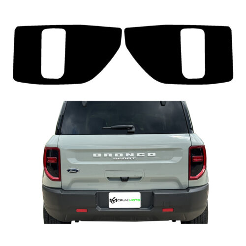 Crux Moto Taillight Vinyl Tint Overlay Dark Smoke 20% compatible with Ford Bronco Sport 2021 + - Image 4