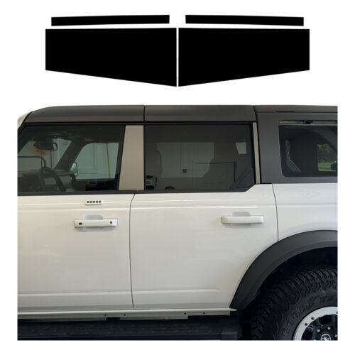 Crux Motorsports B&C Pillar Vinyl Wrap Overlay Brushed Aluminum for Ford Bronco 2021 + - Image 5