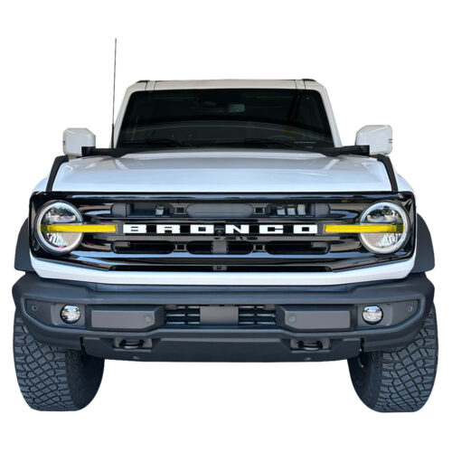 Crux Moto Headlight Center Vinyl Tint Overlay Yellow compatible with Ford Bronco 2021 + - Image 2