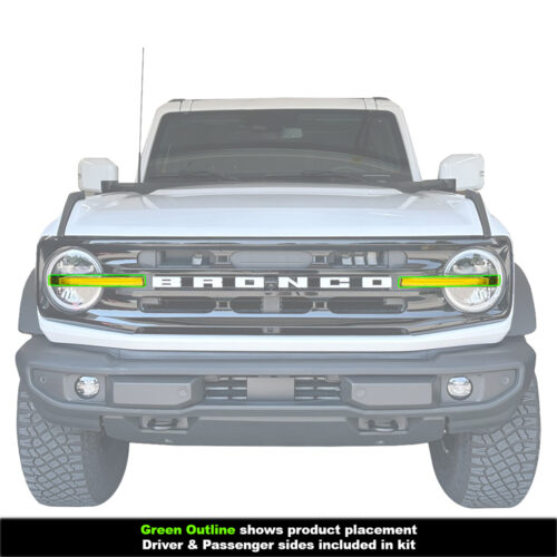 Crux Moto Headlight Center Vinyl Tint Overlay Yellow compatible with Ford Bronco 2021 + - Image 3