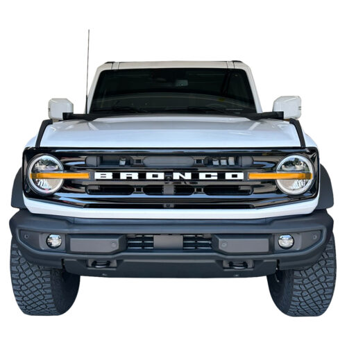Crux Moto Headlight Center Vinyl Tint Overlay Orange/Amber compatible with Ford Bronco 2021 + - Image 2