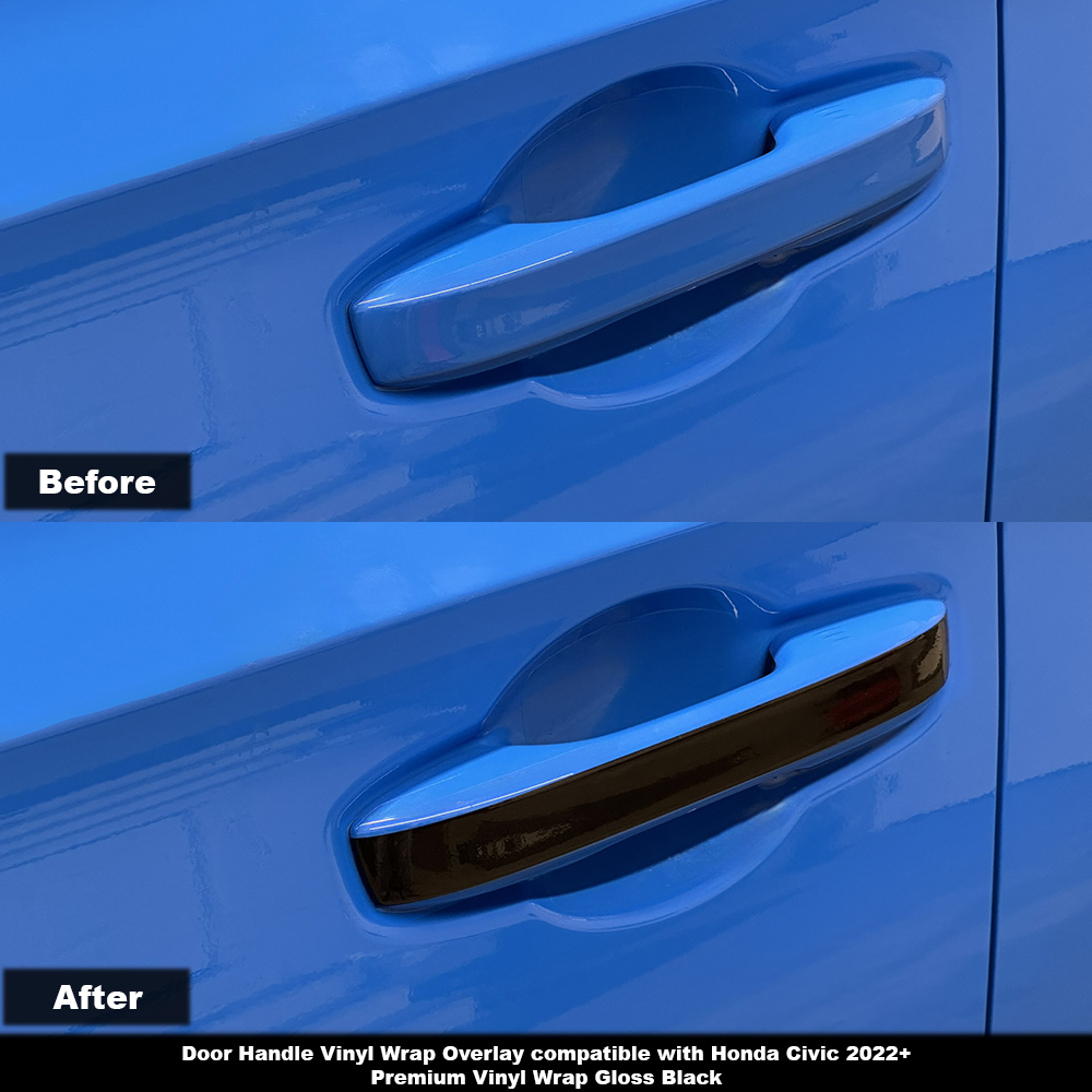 Crux Motorsports Door Handle Vinyl Wrap Overlay Compatible with Honda Civic Sedan & Hatch 2022+