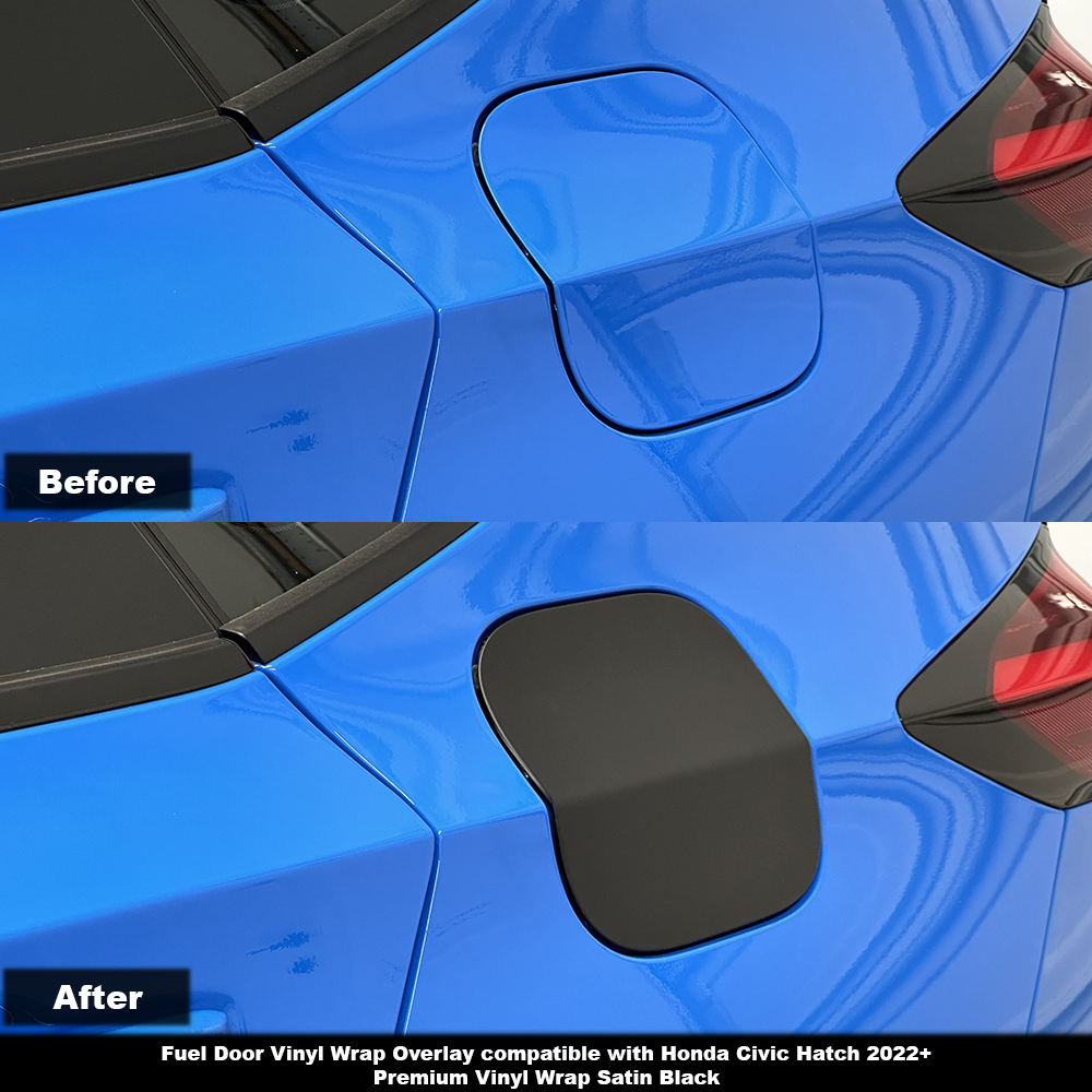 Crux Motorsports Fuel Door Vinyl Wrap Overlay Compatible with Honda Civic Hatch 2022+