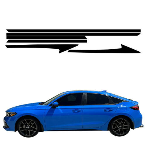 Crux Motorsports Window Chrome Delete Vinyl Wrap Overlay Compatible with Honda Civic Hatch 2022+ - Image 5