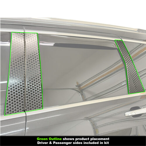 Crux Motorsports B&C Pillar Vinyl Wrap Overlay Carbon Weave Compatible with Jeep Grand Cherokee 2011 - 2022 WK2 - Image 3