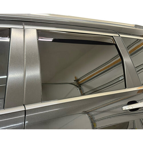 Crux Motorsports B&C Pillar Vinyl Wrap Overlay Brushed Metallic Black Compatible with Jeep Grand Cherokee 2011 - 2022 WK2 - Image 2