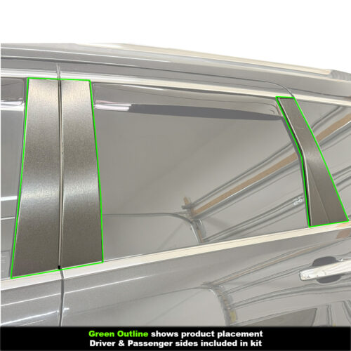 Crux Motorsports B&C Pillar Vinyl Wrap Overlay Brushed Metallic Black Compatible with Jeep Grand Cherokee 2011 - 2022 WK2 - Image 3