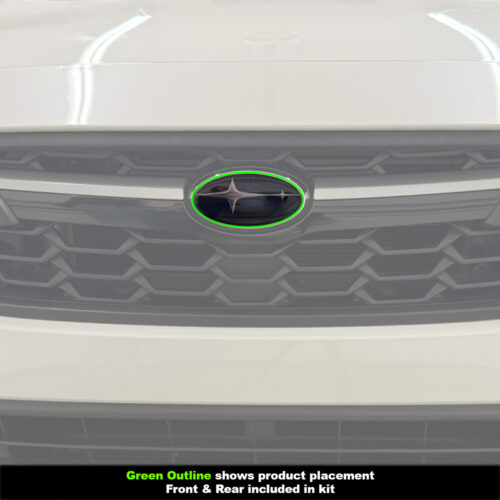 Crux Motorsports Emblem Tint Vinyl Wrap Overlay Light Smoke Compatible with Subaru Crosstrek 2018 - 2020 - Image 3