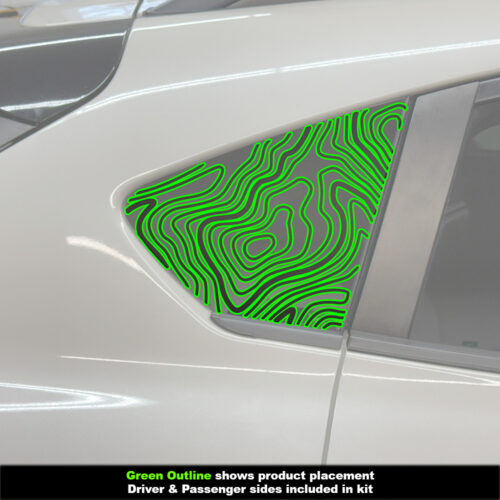 Crux Motorsports Window Topographical Map Vinyl Wrap Compatible with Subaru Crosstrek 2018 - 2023 - Image 3