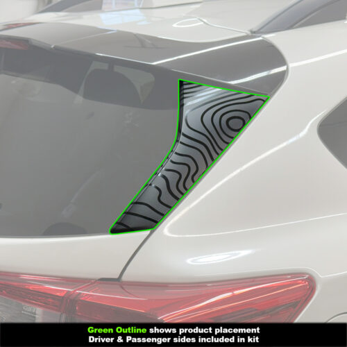 Crux Motorsports Spoiler Topographical Map Vinyl Wrap Compatible with Subaru Crosstrek 2018 - 2023 - Image 3