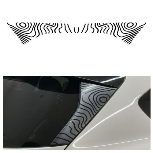 Crux Motorsports Spoiler Topographical Map Vinyl Wrap Compatible with Subaru Crosstrek 2018 - 2023 - Image 4