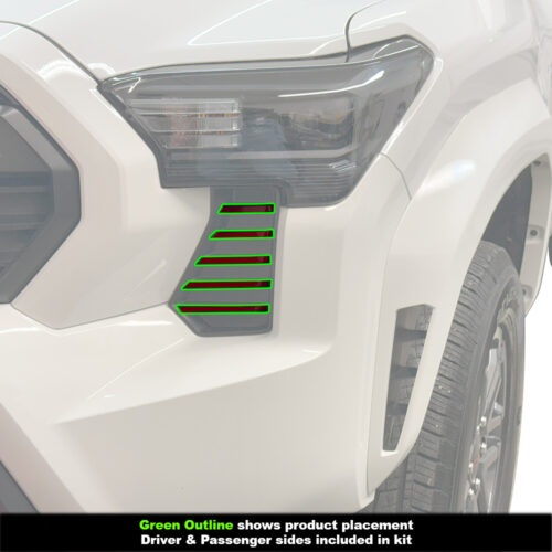 Crux Motorsports Headlight Pin Stripe Vinyl Overlay Decal compatible with Toyota Tacoma 2024+ - Image 3