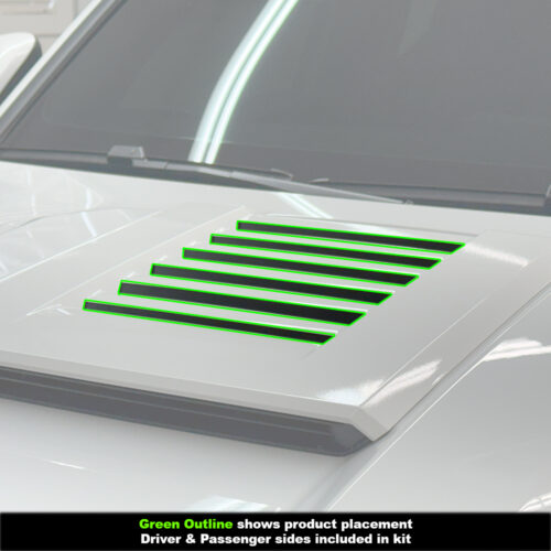 Crux Motorsports Hood Vent Insert Vinyl Wrap Overlays Satin Black compatible with Toyota Tacoma TRD 2024 + - Image 3