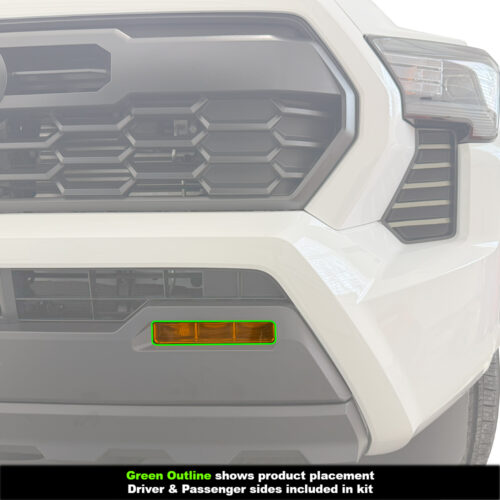 Crux Motorsports Fog Light Tint Vinyl Wrap Overlay Orange/Amber compatible with Toyota Tacoma 2024+ - Image 4