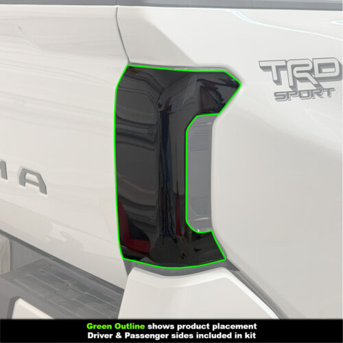 Crux Motorsports Tail Light Tint Vinyl Wrap Overlay Dark Smoke 20% compatible with Toyota Tacoma 2024+ - Image 3