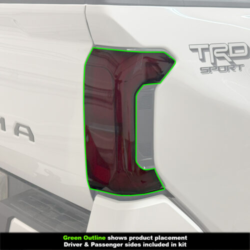 Crux Motorsports Tail Light Tint Vinyl Wrap Overlay Light Smoke 50% compatible with Toyota Tacoma 2024+ - Image 3