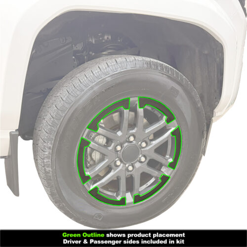 Crux Motorsports 18" Wheel Vinyl Wrap Overlays Matte Black compatible with Toyota Tacoma TRD Sport 2024+ - Image 3