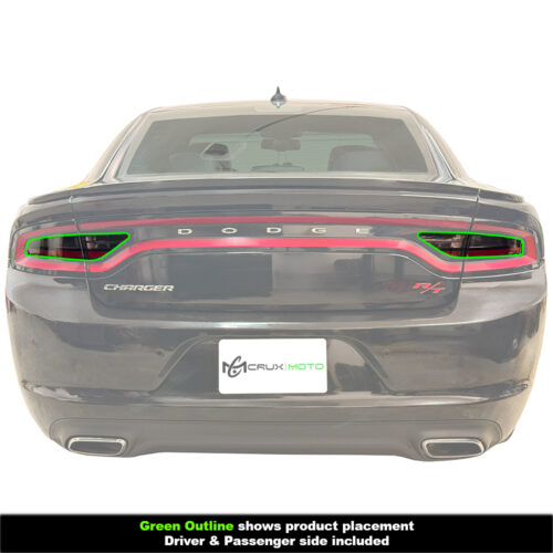 Crux Motorsports Inner Tail Light Tint Vinyl Wrap Overlay Light Smoke 50% compatible with Dodge Charger 2015 - 2023 - Image 4
