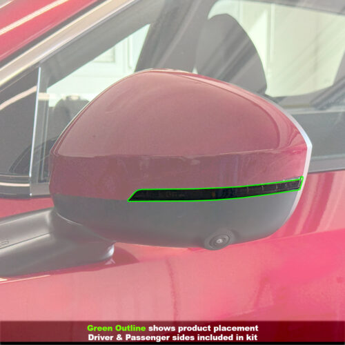 Crux Moto Mirror Turn Signal Vinyl Tint Overlay – Light Smoke 50% | Precision Fit for Nissan Kicks 2025 + - Image 3
