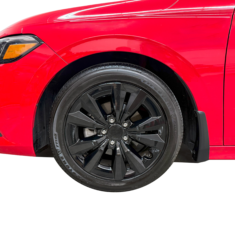 Crux Moto 17" Wheel Vinyl Wrap Overlay | Gloss Black | Precision Fit compatible with Honda Civic 2022 + with 17" wheels