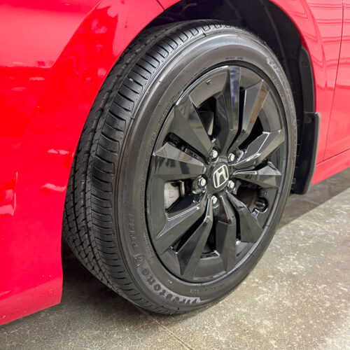 Crux Moto 17" Wheel Vinyl Wrap Overlay | Gloss Black | Precision Fit compatible with Honda Civic 2022 + with 17" wheels - Image 3