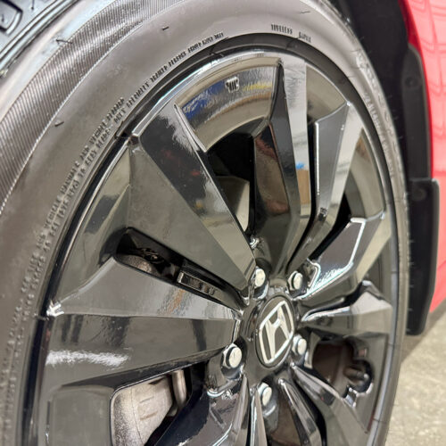 Crux Moto 17" Wheel Vinyl Wrap Overlay | Gloss Black | Precision Fit compatible with Honda Civic 2022 + with 17" wheels - Image 4