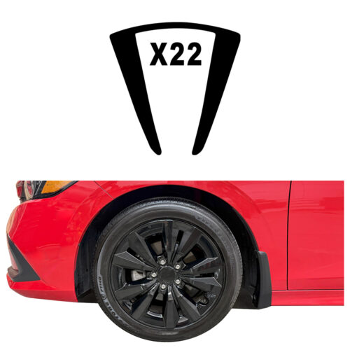Crux Moto 17" Wheel Vinyl Wrap Overlay | Gloss Black | Precision Fit compatible with Honda Civic 2022 + with 17" wheels - Image 7