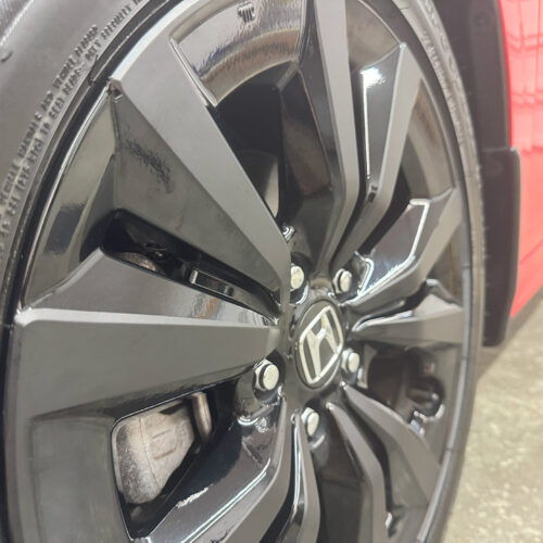 Crux Moto 17" Wheel Vinyl Wrap Overlay | Matte Black | Precision Fit compatible with Honda Civic 2022 + with 17" wheels - Image 4