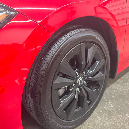 Crux Moto 17" Wheel Vinyl Wrap Overlay | Matte Black | Precision Fit compatible with Honda Civic 2022 + with 17" wheels - Image 5