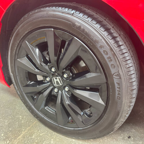 Crux Moto 17" Wheel Vinyl Wrap Overlay | Matte Black | Precision Fit compatible with Honda Civic 2022 + with 17" wheels - Image 6